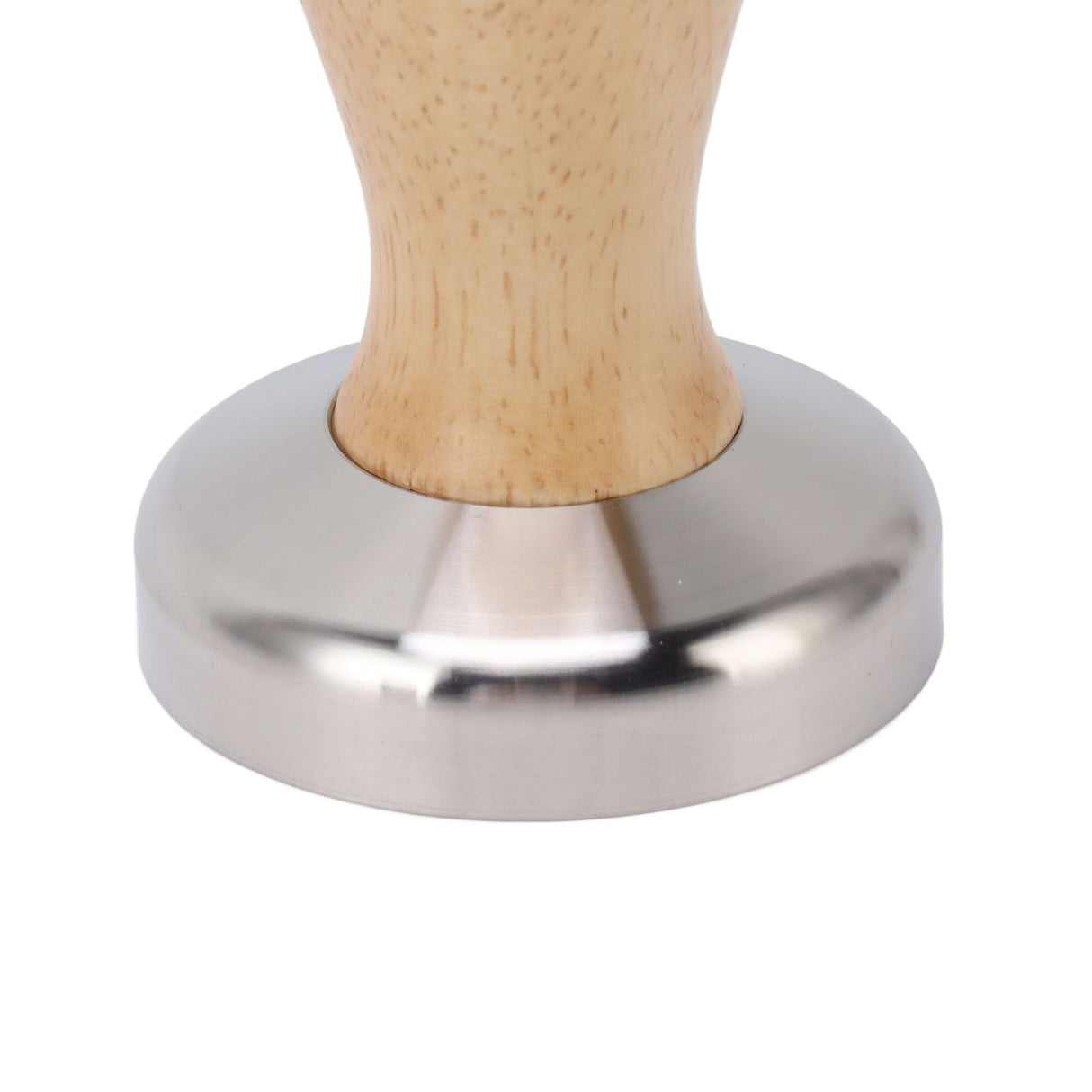 Coffee Tamper 304 Stainless Steel Base Coffee Powder Bean Press Hammer with Wooden Handle for Home Cafe 58mm