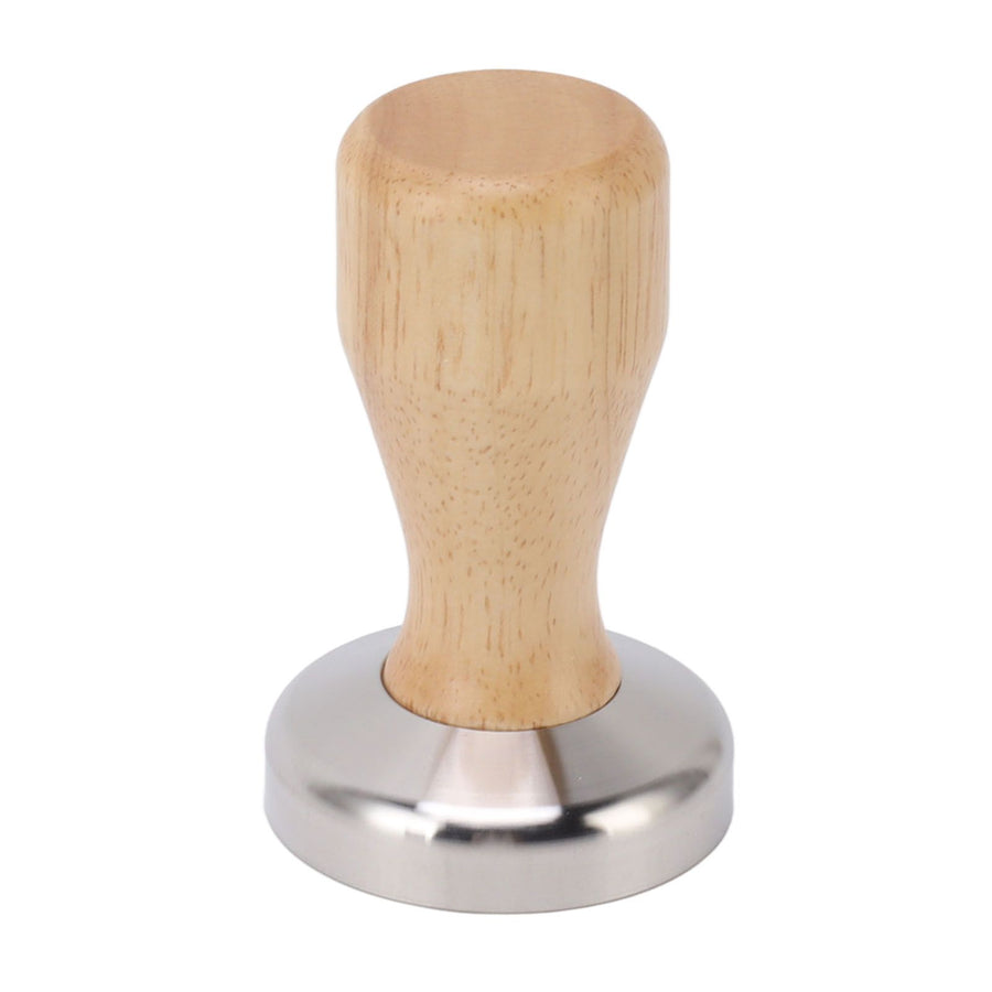 Coffee Tamper 304 Stainless Steel Base Coffee Powder Bean Press Hammer with Wooden Handle for Home Cafe 51mm