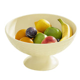 Fruit Tray Plate Holder Plastic Footed Snacks Vegetables Fruits Basket Bowl for Kitchen Counter Dining Room Tables Cream White