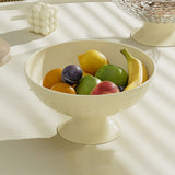 Fruit Tray Plate Holder Plastic Footed Snacks Vegetables Fruits Basket Bowl for Kitchen Counter Dining Room Tables Cream White