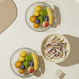 Fruit Tray Plate Holder Plastic Footed Snacks Vegetables Fruits Basket Bowl for Kitchen Counter Dining Room Tables Transparent Color - Extra Image