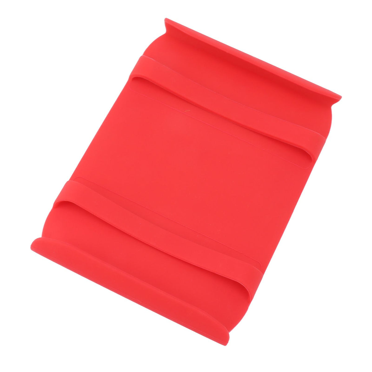 Kitchen Silicone Mat Heat Resistant Silicone Mat with Handle Anti Scalding Anti Slip Kitchen Tool Glove Substitution Red