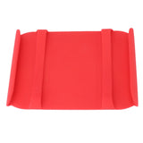 Kitchen Silicone Mat Heat Resistant Silicone Mat with Handle Anti Scalding Anti Slip Kitchen Tool Glove Substitution Red - Top-Down View