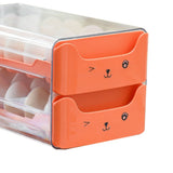 Double Layer Egg Drawer Transparent Lengthen Independent Slot Egg Holder Egg Storage Container for Refrigerator Orange - Extra Image