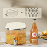 Drink Dispenser PP Good Sealing Large Opening Temperature Resistant Beverage Dispenser Cold Kettle 5L Cream - 45-Degree Angle