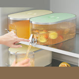 Drink Dispenser PP Good Sealing Large Opening Temperature Resistant Beverage Dispenser Cold Kettle 5L Cream - Rear View