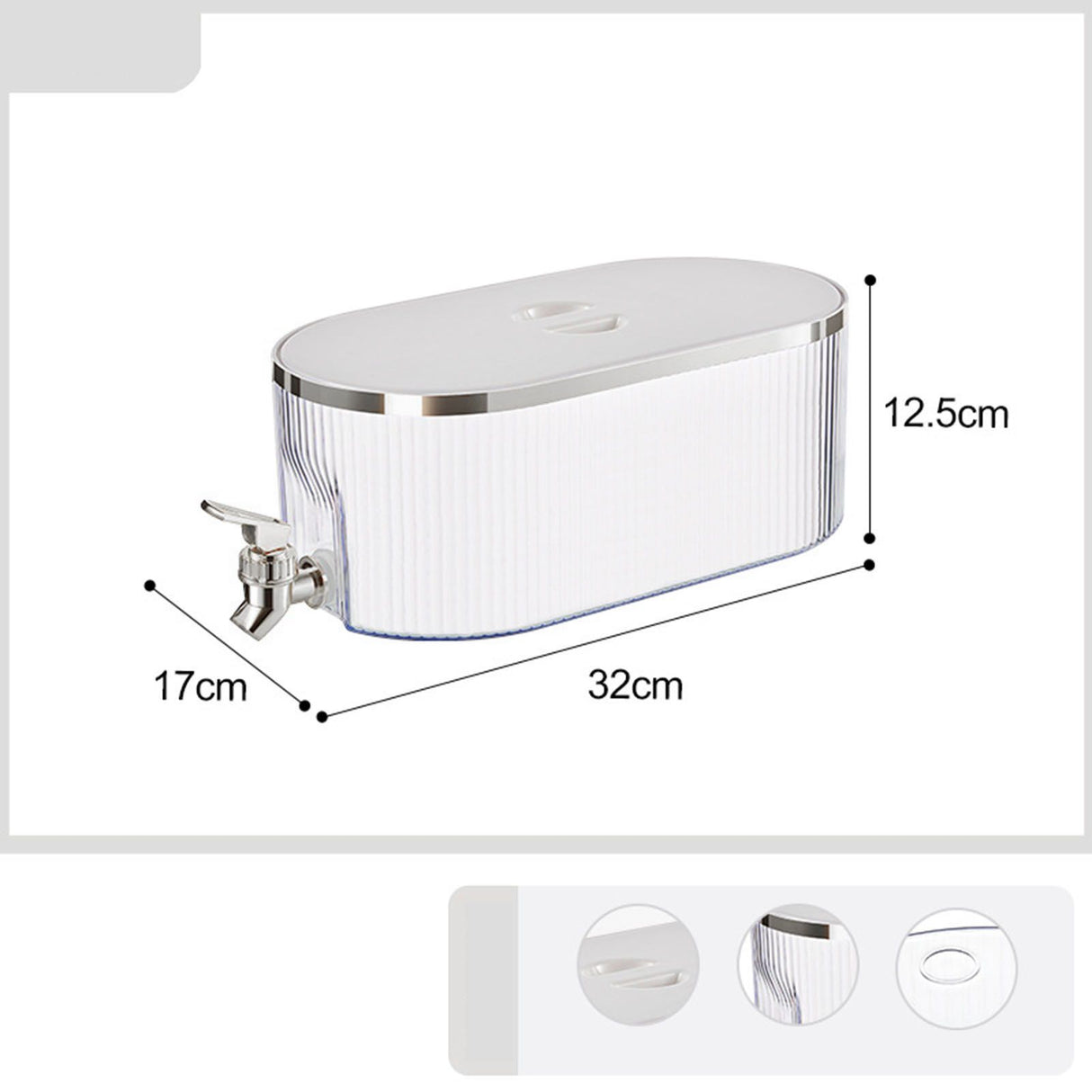 Drink Dispenser PP Good Sealing Large Opening Temperature Resistant Beverage Dispenser Cold Kettle 5L Cream