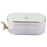 Drink Dispenser PP Good Sealing Large Opening Temperature Resistant Beverage Dispenser Cold Kettle 5L Green - Front View