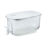 Beverage Drink Dispenser Large Capacity Food Grade Thickened Leakage Proof Cold Kettle with Faucet for Home Transparent White