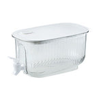 Beverage Drink Dispenser Large Capacity Food Grade Thickened Leakage Proof Cold Kettle with Faucet for Home Transparent White