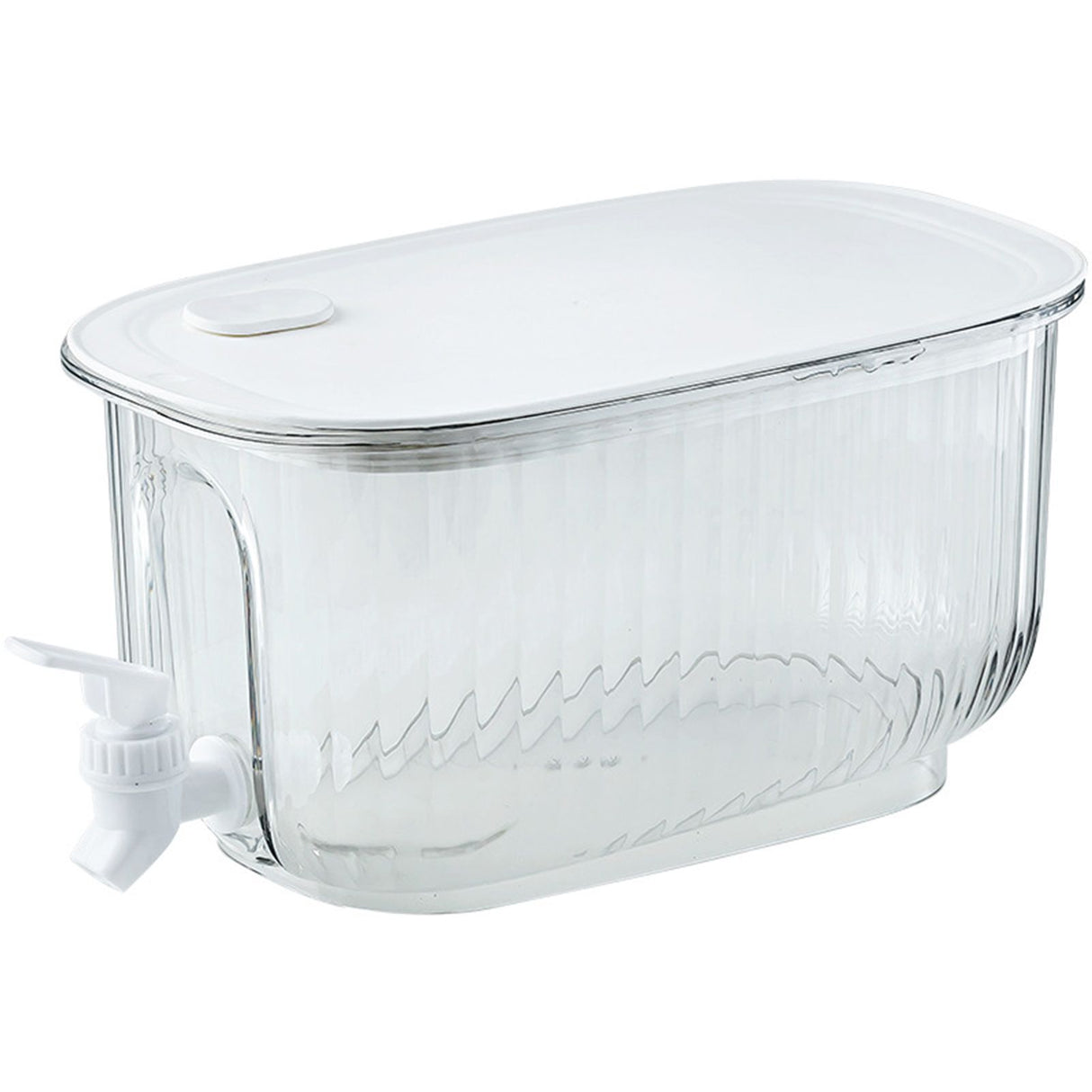 Beverage Drink Dispenser Large Capacity Food Grade Thickened Leakage Proof Cold Kettle with Faucet for Home Transparent White