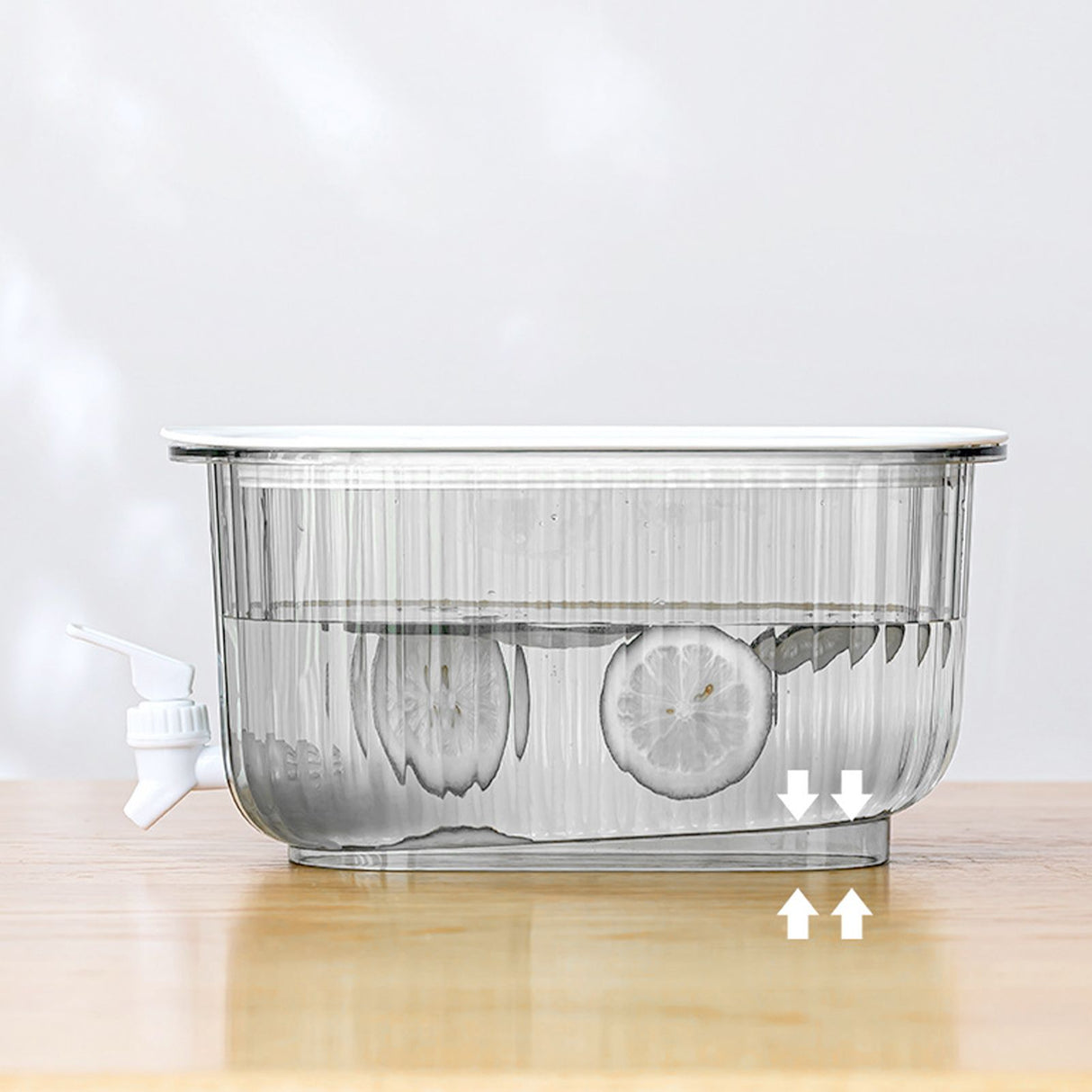 Beverage Drink Dispenser Large Capacity Food Grade Thickened Leakage Proof Cold Kettle with Faucet for Home Transparent White