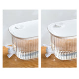 Beverage Drink Dispenser Large Capacity Food Grade Thickened Leakage Proof Cold Kettle with Faucet for Home Transparent White