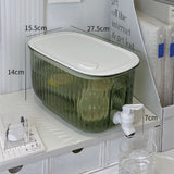 Beverage Drink Dispenser Large Capacity Food Grade Thickened Leakage Proof Cold Kettle with Faucet for Home Green