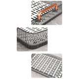 Water Drainage Tea Tray Double Layer Large Capacity Rectangular Cup Drain Board with Handle for Living Room S Gray