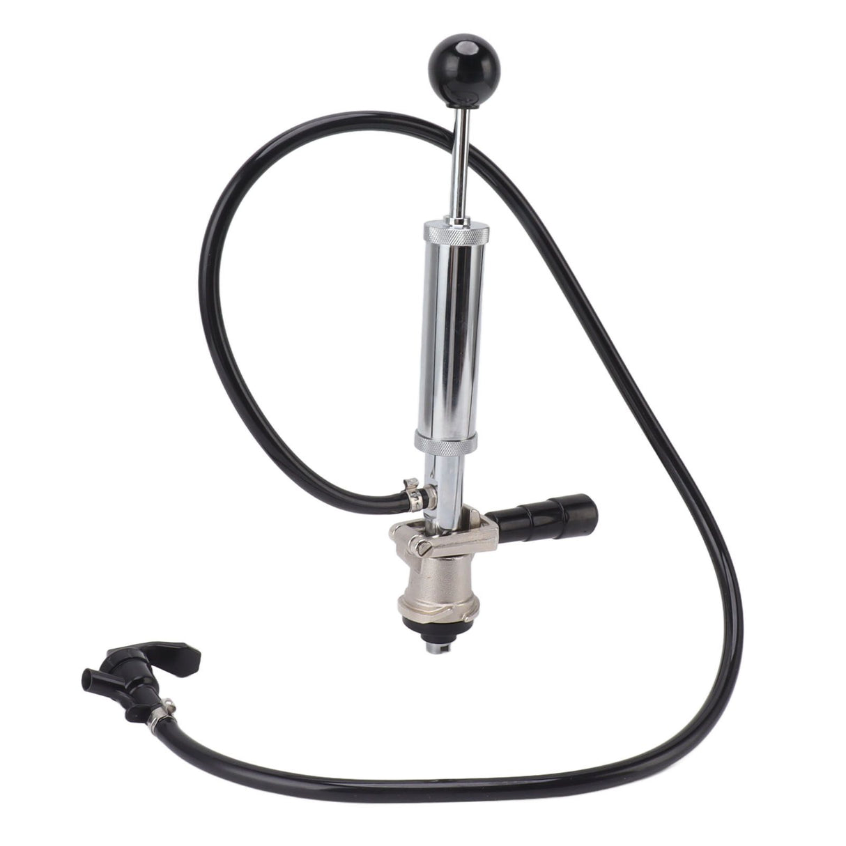 Beer Keg Pump 4inch Stainless Steel Keg Tap Hand Pump Picnic Beer Tap Kit for Homebrew Bars Restaurants Wedding