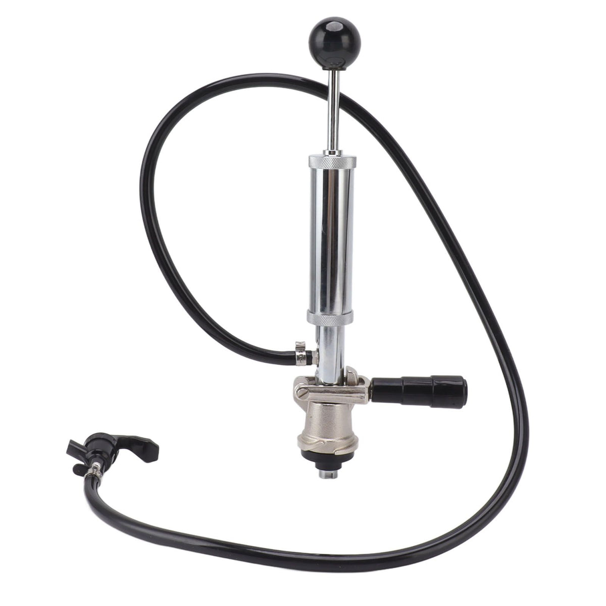 Beer Keg Pump 4inch Stainless Steel Keg Tap Hand Pump Picnic Beer Tap Kit for Homebrew Bars Restaurants Wedding