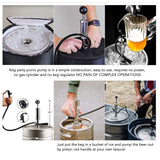 Beer Keg Pump 4inch Stainless Steel Keg Tap Hand Pump Picnic Beer Tap Kit for Homebrew Bars Restaurants Wedding - Extra Image