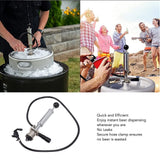 Beer Keg Pump 4inch Stainless Steel Keg Tap Hand Pump Picnic Beer Tap Kit for Homebrew Bars Restaurants Wedding