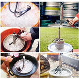 Beer Keg Pump 4inch Stainless Steel Keg Tap Hand Pump Picnic Beer Tap Kit for Homebrew Bars Restaurants Wedding - Extra Image