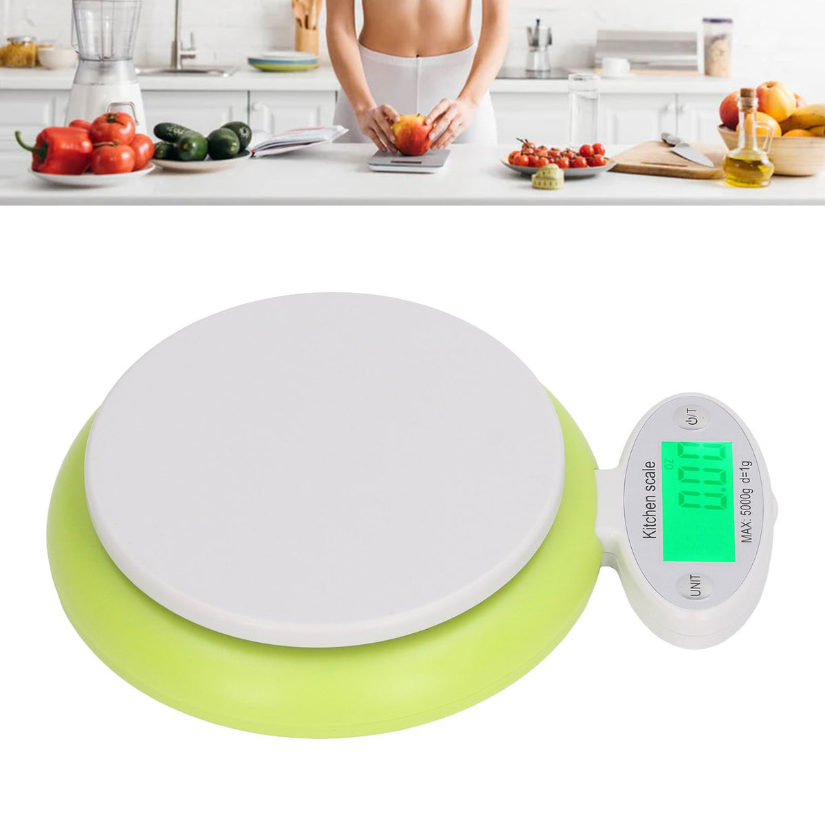 Digital Kitchen Scale with LCD Screen Tare Function Food Weight Scale for Baking Cooking Meal Prep Coffee