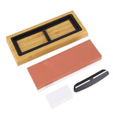 Knife Sharpening Stone 3000 8000 Grit Red White Dual Sided Wooden Base Whetstone for Kitchen Home Restaurant