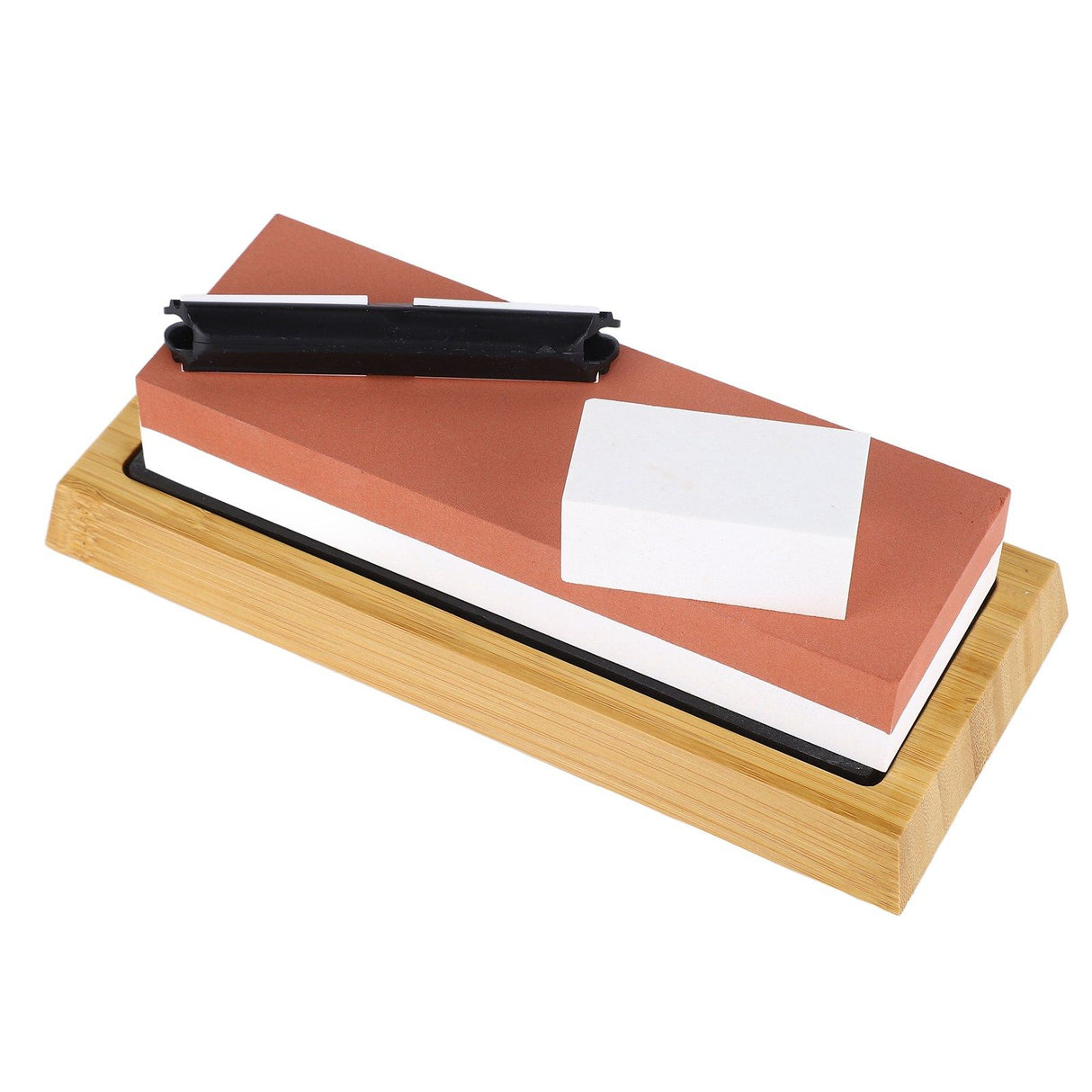 Knife Sharpening Stone 3000 8000 Grit Red White Dual Sided Wooden Base Whetstone for Kitchen Home Restaurant