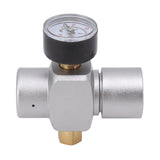 Water Pressure Reducing Valve 0‑60PSI Stainless Steel Pressure Regulator Multifunctional Hose Pressure Regulator for Homebrew - Top-Down View