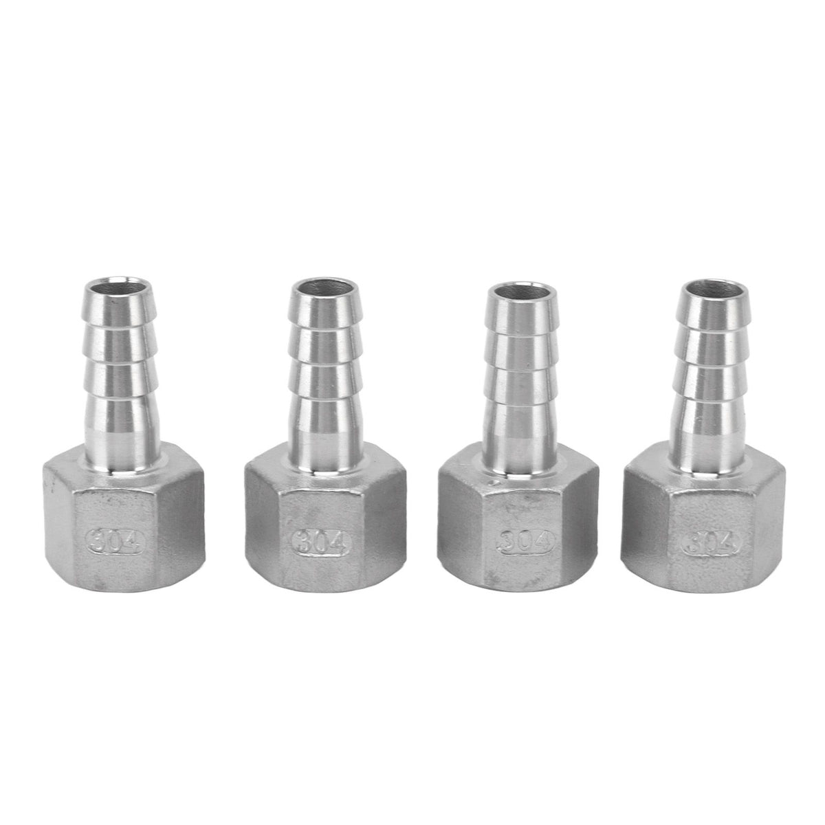 4pcs 13mm 1/2in Hose Barb Connector Hose Barb Coupler Stainless Steel Pipe Fitting for Beer Cooler