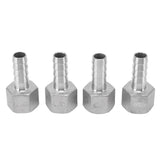 4pcs 13mm 1/2in Hose Barb Connector Hose Barb Coupler Stainless Steel Pipe Fitting for Beer Cooler - Extra Image