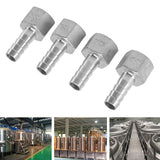 4pcs 13mm 1/2in Hose Barb Connector Hose Barb Coupler Stainless Steel Pipe Fitting for Beer Cooler - Extra Image
