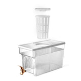 Cold Kettle with Faucet 3L PET Refrigerator Water Filter Dispenser Drink Container for Home Party White - Side View