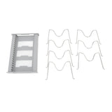 Expandable Pot Organizer Anti Slip Size Adjustable Multi Use Pot Lid Holder for Kitchen Canteen Grey
