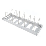 Expandable Pot Organizer Anti Slip Size Adjustable Multi Use Pot Lid Holder for Kitchen Canteen Grey