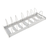 Expandable Pot Organizer Anti Slip Size Adjustable Multi Use Pot Lid Holder for Kitchen Canteen Grey