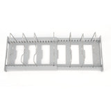 Expandable Pot Organizer Anti Slip Size Adjustable Multi Use Pot Lid Holder for Kitchen Canteen Grey