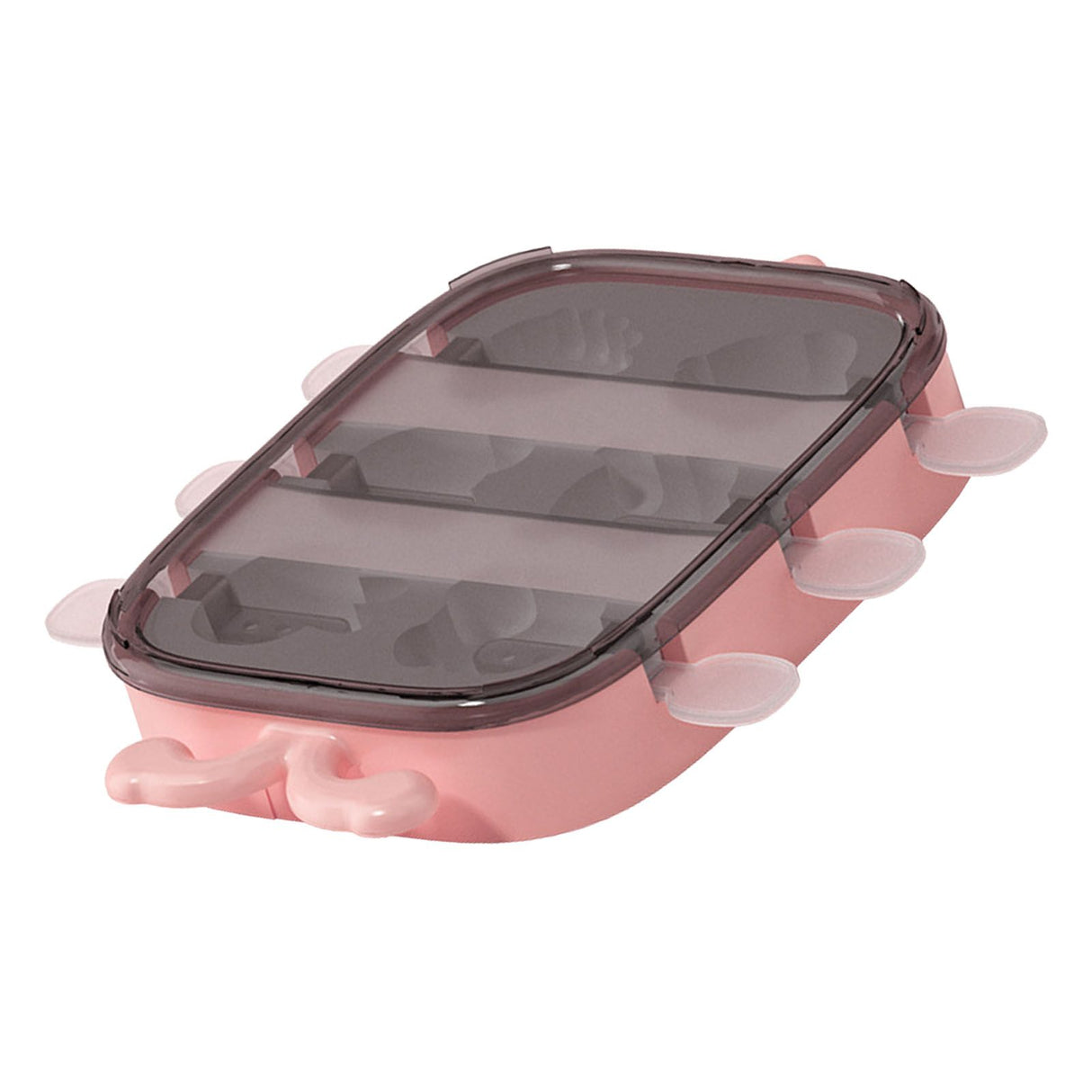 6 Cavities Ice Pop Molds Reusable Silicone Ice Pop Moulds Easy Release Homemade DIY Frozen Ice Cream Mold for Kids Adults Pink