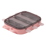 6 Cavities Ice Pop Molds Reusable Silicone Ice Pop Moulds Easy Release Homemade DIY Frozen Ice Cream Mold for Kids Adults Pink - Top-Down View