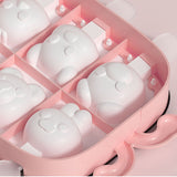 6 Cavities Ice Pop Molds Reusable Silicone Ice Pop Moulds Easy Release Homemade DIY Frozen Ice Cream Mold for Kids Adults Pink - Close-Up Angle