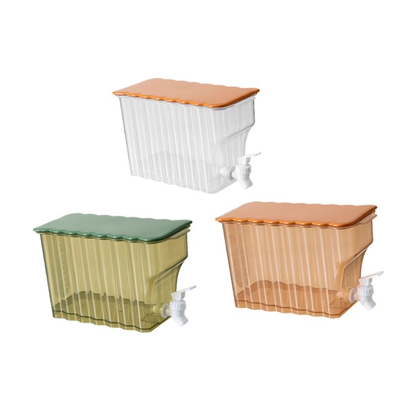 Cold Water Kettle with Faucet PP Sealed Preservation Refrigerator Cold Kettle For Fruit Tea Flower Tea Milk Tea Water Green
