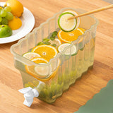 Cold Water Kettle with Faucet PP Sealed Preservation Refrigerator Cold Kettle For Fruit Tea Flower Tea Milk Tea Water Green - 45-Degree Angle