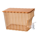 Cold Water Kettle with Faucet PP Sealed Preservation Refrigerator Cold Kettle For Fruit Tea Flower Tea Milk Tea Water Orange - Front View