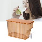 Cold Water Kettle with Faucet PP Sealed Preservation Refrigerator Cold Kettle For Fruit Tea Flower Tea Milk Tea Water Orange - 45-Degree Angle