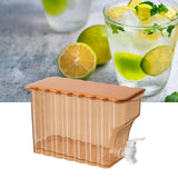 Cold Water Kettle with Faucet PP Sealed Preservation Refrigerator Cold Kettle For Fruit Tea Flower Tea Milk Tea Water Orange - Rear View