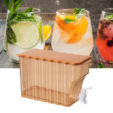 Cold Water Kettle with Faucet PP Sealed Preservation Refrigerator Cold Kettle For Fruit Tea Flower Tea Milk Tea Water Orange - Extra Image