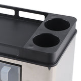 Spice Box Rack Stainless Steel Multifunctional Seasoning Bottle Holder Brush Jar Spoon Storage Organizer for Kitchen Counter Middle
