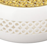 Porcelain Teapot Heater Hollow Frame Round Teapot Warmer Base with Alloy Cushion and Candle Holder - Extra Image