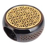 Bronze Brown Tea Light Teapot Warmer Hollow Concave Looking Ceramic Tea Tealight Coffee Heater