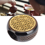 Bronze Brown Tea Light Teapot Warmer Hollow Concave Looking Ceramic Tea Tealight Coffee Heater - Extra Image