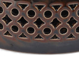 Bronze Brown Tea Light Teapot Warmer Hollow Concave Looking Ceramic Tea Tealight Coffee Heater - Extra Image